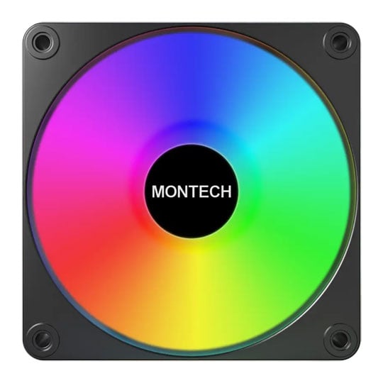 Montech GF120 V2 ARGB PWM 120mm Fan 3 Pack with 6 Port Hub Black : image 3