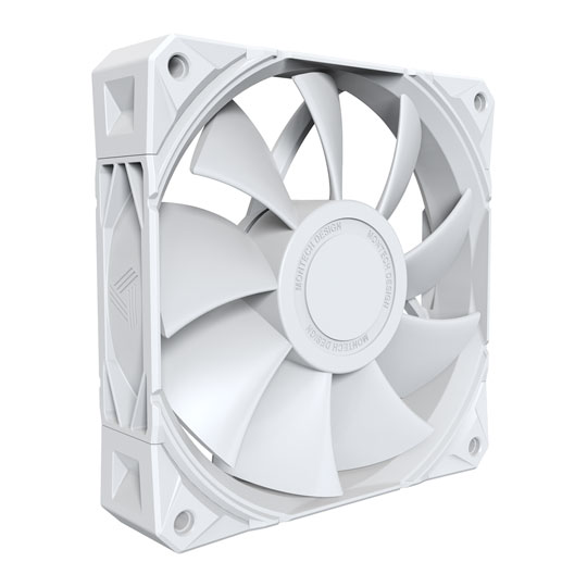 Montech E28 PWM 120mm White Fans - 3 Pack w/ Fan Hub Montech E28 PWM 120mm White Fans - 3 Pack w/ Fan Hub