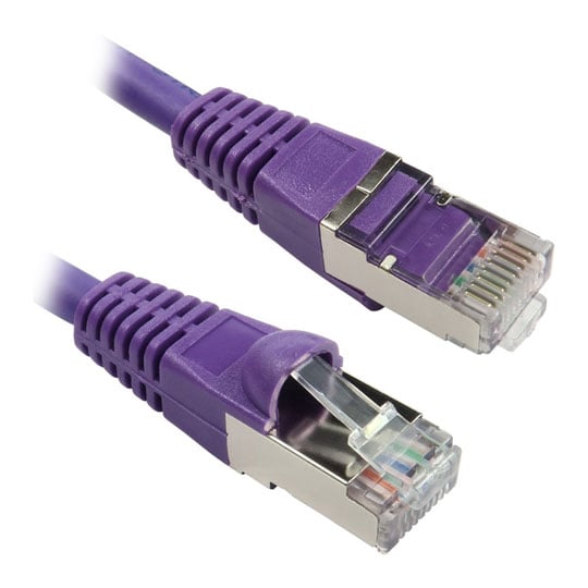 Cables Direct 3M Cat6a LSZH RJ45 Violet Moulded Snagless Ethernet Cable Cables Direct 3M Cat6a LSZH RJ45 Violet Moulded Snagless Ethernet Cable