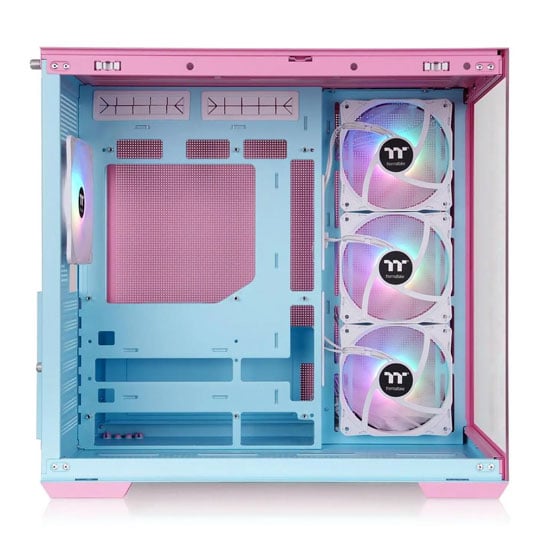 Thermaltake View 380 TG ARGB Mid Tower Tempered Glass PC Gaming Case Bubble Pink