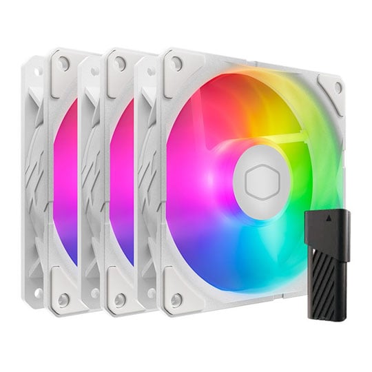 Cooler Master SickleFlow Edge 120 ARGB White 120mm 3 Pack + ARGB Controller
