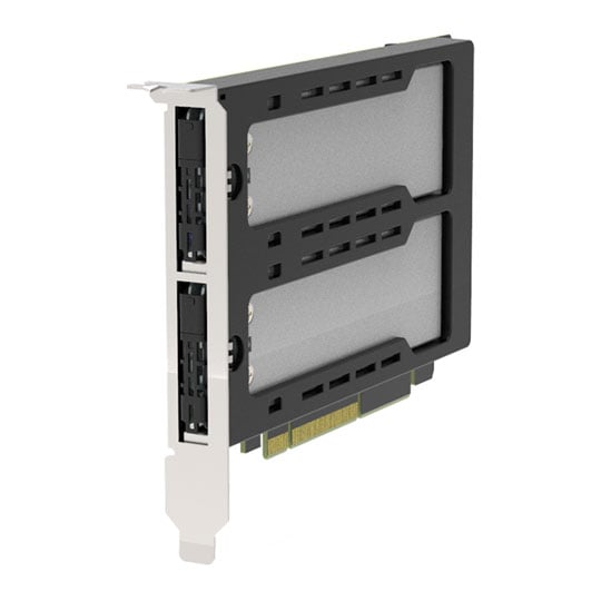 ICY DOCK ExpressSlot Elite 2 Bay M.2 NVMe SSD to PCIe 5.0 x8 Mobile Rack Enclosure ICY DOCK ExpressSlot Elite 2 Bay M.2 NVMe SSD to PCIe 5.0 x8 Mobile Rack Enclosure