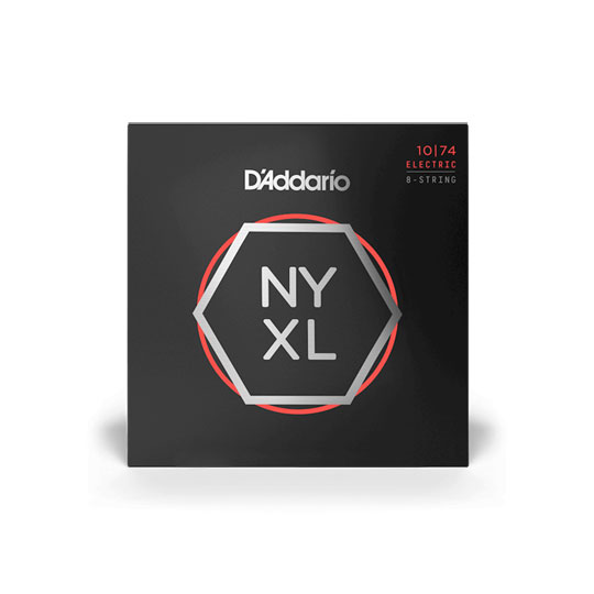 D'Addario NYXL1074 8-String Electric Guitar Strings, Light Top / Heavy Bottom, 10-74