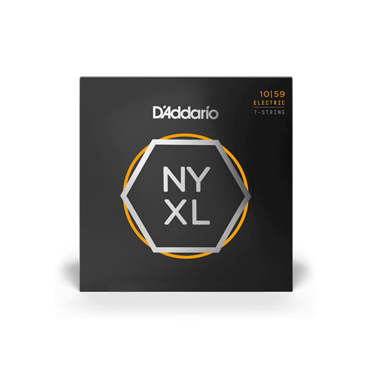 D'Addario NYXL1059 7-String Electric Guitar Strings, Regular Light, 10-59