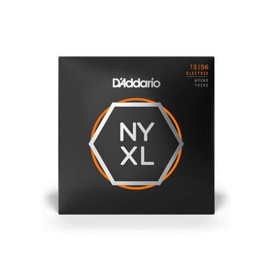D'Addario NYXL1356W Electric Guitar Strings, Medium Wound 3rd, 13-56