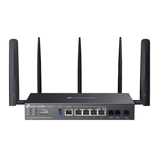 tp-link Omada DR3650v-4G 4G+ Cat6 Gigabit WiFi 6 Desktop DSL Gateway