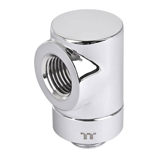 Thermaltake Pacific F-Pro CL-W438-CU00SL-A G1/4" Chrome 90 Degree Adapter