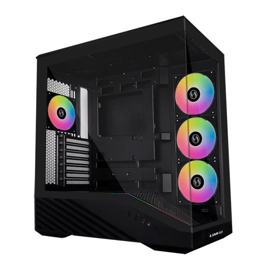 Lian Li Vector V100 Black Dual Chamber ARGB Mid Tower Tempered Glass PC Gaming Case