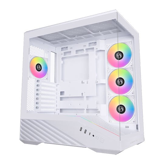 Lian Li Vector V100 White Dual Chamber ARGB Mid Tower Tempered Glass PC Gaming Case