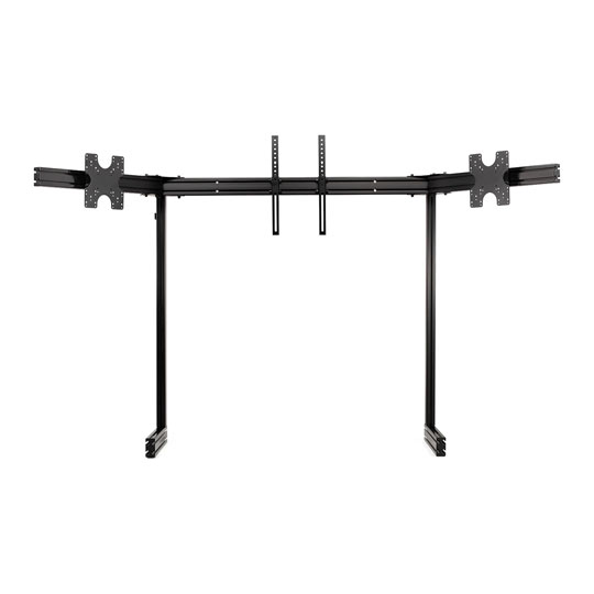 Refurbished Next Level Elite Freestanding Complete Triple Monitor Stand - Black