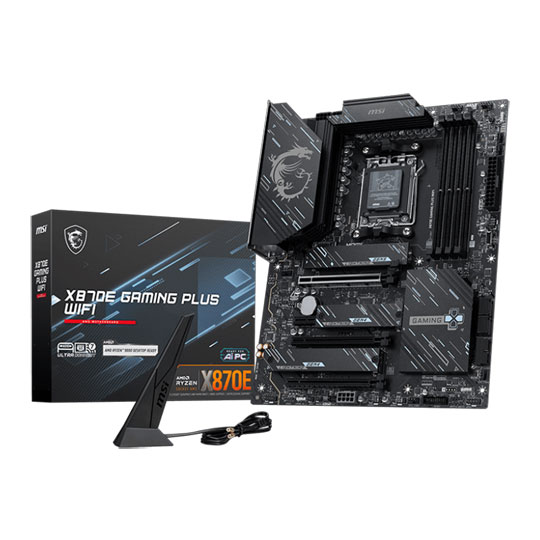 MSI X870E GAMING PLUS WIFI AM5 DDR5 PCIe 5.0 ATX Motherboard