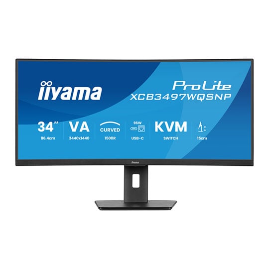 iiyama ProLite XCB3497WQSNP-B1 34" UWQHD 120Hz VA USB-C Dock Monitor