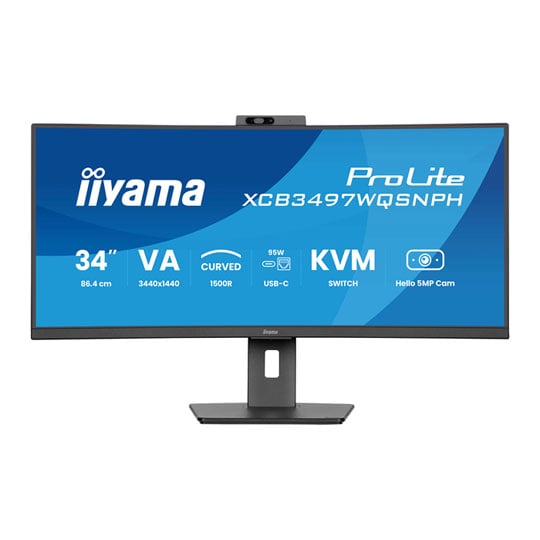 iiyama ProLite XCB3497WQSNPH-B1 34" UWQHD 120Hz VA USB-C Dock Monitor