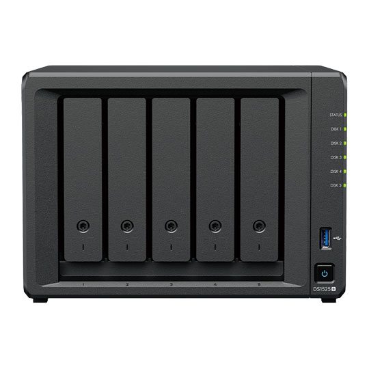 Synology Diskstation DS1525+ 5 Bay Desktop NAS 2.5"/3.5" SSD/HDD