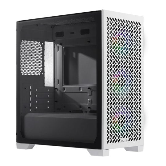 Cooler Master Elite 302 White ARGB Compact Mid Tower TG PC Case