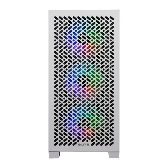 Cooler Master Elite 302 White ARGB Compact Mid Tower TG PC Case : image 3