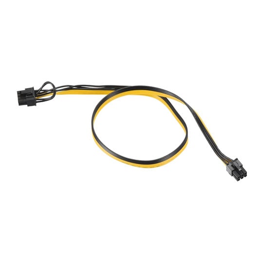 Xclio 620mm 6-pin Male to 8-pin (6+2) Male Power Supply Cable Black / Yellow
