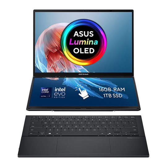 ASUS Zenbook DUO OLED UX8406CA-QL135W Core Ultra 7 Dual Screen Laptop