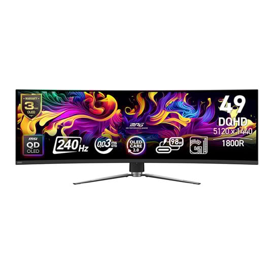 MSI 49" MPG 491CQPX QD-OLED DQHD 240Hz G-Sync Compatible Curved Monitor