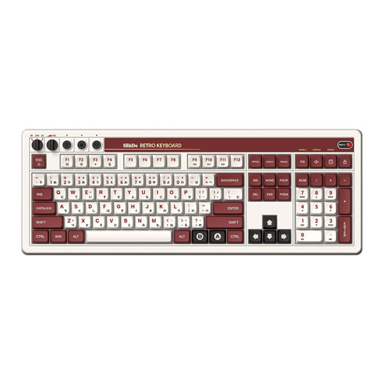 8BitDo Retro Mechanical Wireless Gaming Keyboard Fami Edition - ANSI US Layout