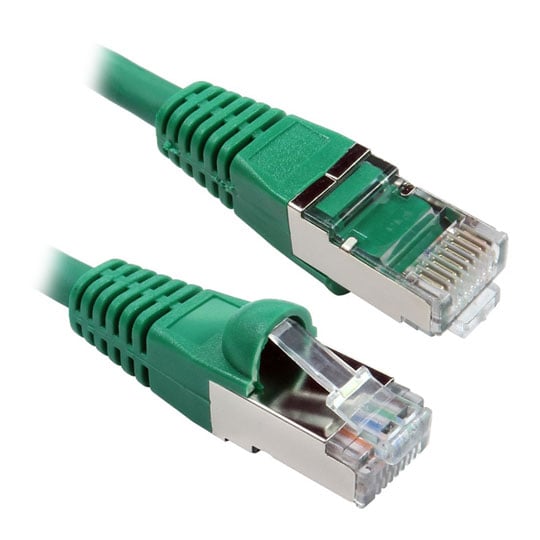 Cables Direct 15M Cat6a LSZH RJ45 Green Moulded Snagless Ethernet Cable Cables Direct 15M Cat6a LSZH RJ45 Green Moulded Snagless Ethernet Cable