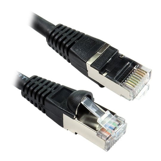 Cables Direct 15M Cat6a LSZH RJ45 Black Moulded Snagless Ethernet Cable Cables Direct 15M Cat6a LSZH RJ45 Black Moulded Snagless Ethernet Cable