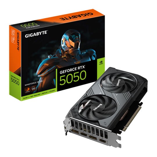 Gigabyte NVIDIA GeForce RTX 5050 WINDFORCE OC 8GB Blackwell Graphics Card
