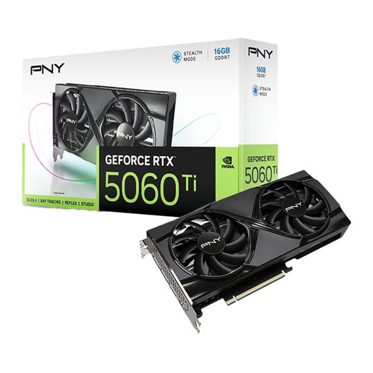 PNY NVIDIA GeForce RTX 5060 Ti 16GB DUAL Fan Blackwell Graphics Card
