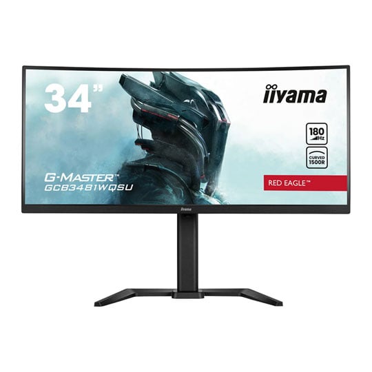 Open Box iiyama G-Master 34" Ultra-Wide Quad HD 180Hz FreeSync Premium Curved VA Monitor