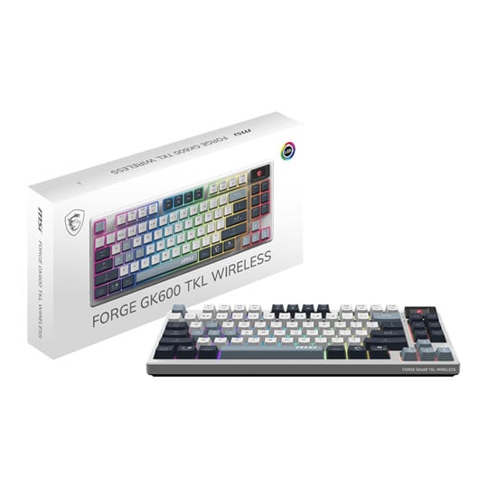 MSI FORGE GK600 TKL Wireless Sky Mechanical Gaming Keyboard