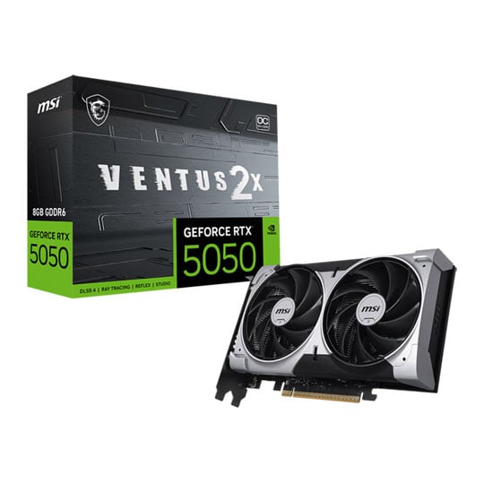 MSI NVIDIA GeForce RTX 5050 8GB VENTUS 2X OC Blackwell Graphics Card