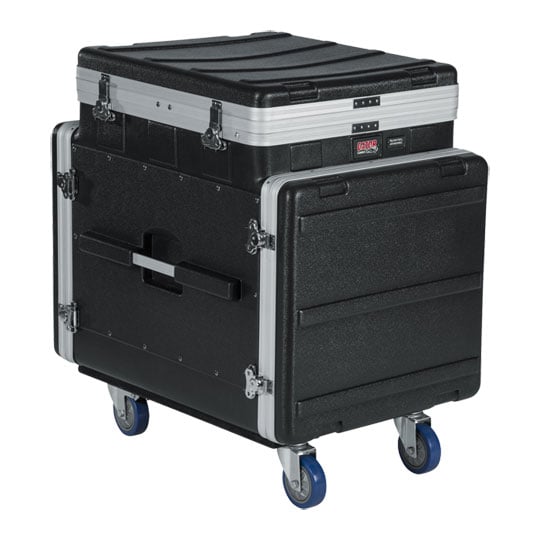 Gator 10U Combi Mixer Rack w/ 12U Pop Up Top