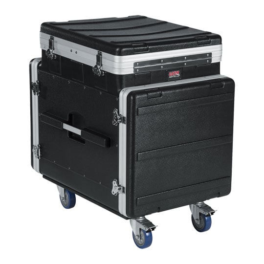 Gator 10U Combi Mixer Rack w/ 12U Pop Up Top