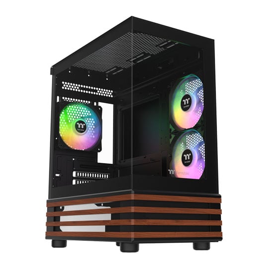 Thermaltake View 170 WS ARGB MicroATX Tower Tempered Glass PC Gaming Case Black