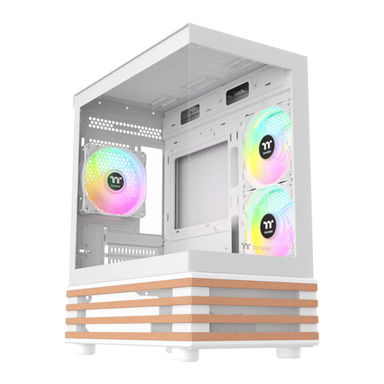 Thermaltake View 170 WS ARGB MicroATX Tower Tempered Glass PC Gaming Case Snow