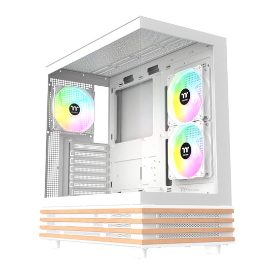 Thermaltake View 270 Plus WS ARGB Mid Tower Tempered Glass PC Gaming Case Snow White