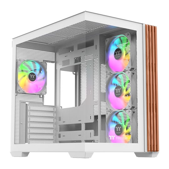 Thermaltake View 380 WS ARGB Mid Tower Tempered Glass PC Gaming Case Snow White