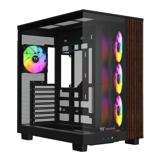 Thermaltake View 380 XL WS ARGB Mid Tower Tempered Glass PC Gaming Case Snow Black