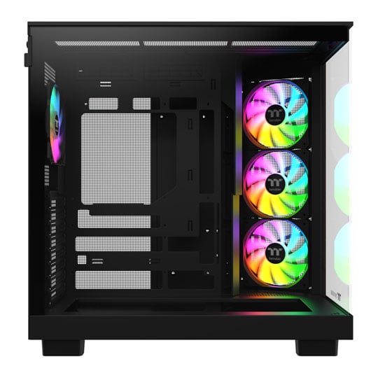 Thermaltake View 380 XL WS ARGB Mid Tower Tempered Glass PC Gaming Case Snow Black