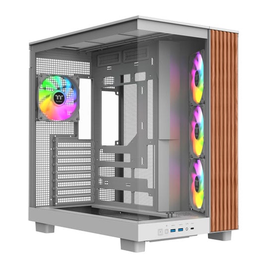 Thermaltake View 380 XL WS ARGB Mid Tower Tempered Glass PC Gaming Case Snow White