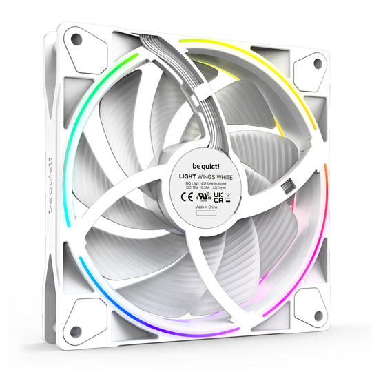 be quiet! Light Wings White 140mm ARGB PWM High Speed Triple Fan Pack : image 4
