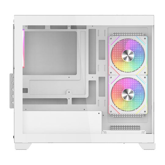 CiT Mercury White Tempered Glass Micro-ATX Case