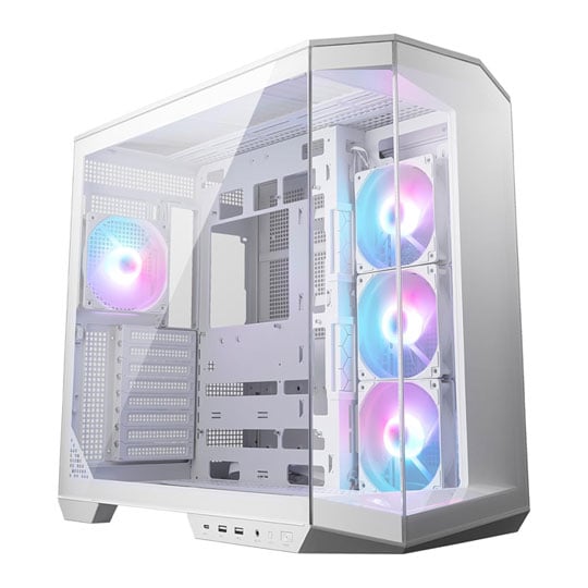 MSI MAG PANO 100R PZ White Mid-Tower Tempered Glass PC Gaming Case