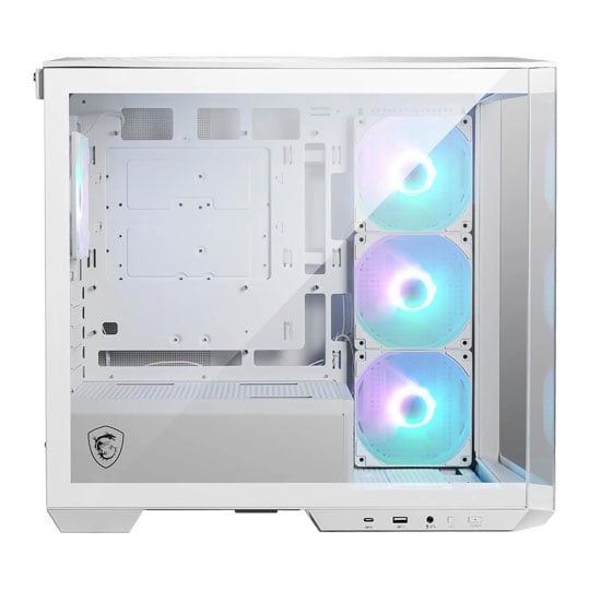 MSI MAG PANO 100R PZ White Mid-Tower Tempered Glass PC Gaming Case