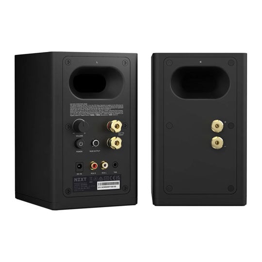 NZXT Relay Black Desktop Stereo Gaming Speakers + Gaming Subwoofer Bundle