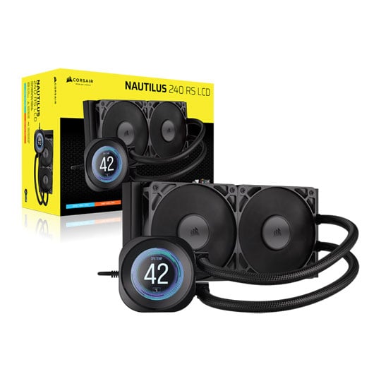 Corsair NAUTILUS 240 RS LCD Intel / AMD CPU Liquid Cooler Black