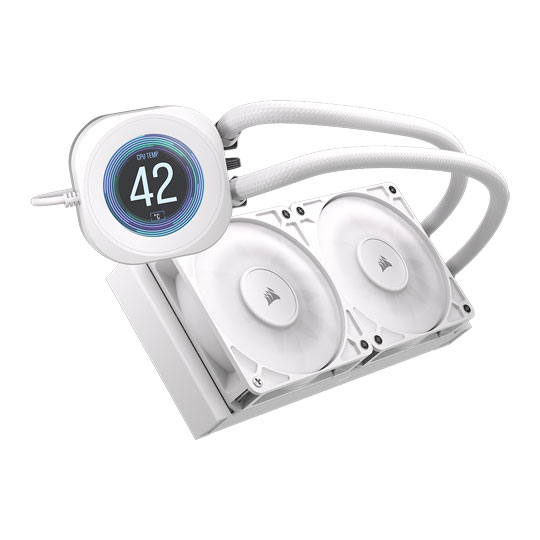 CORSAIR NAUTILUS 240 RS LCD Intel / AMD CPU Liquid Cooler White : image 3