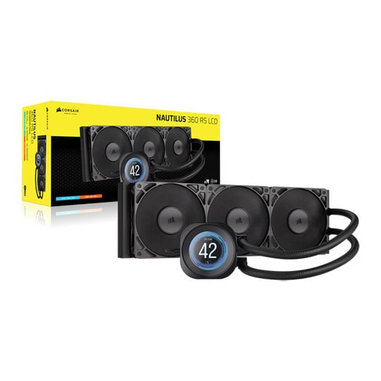Corsair NAUTILUS 360 RS LCD Intel / AMD CPU Liquid Cooler Black