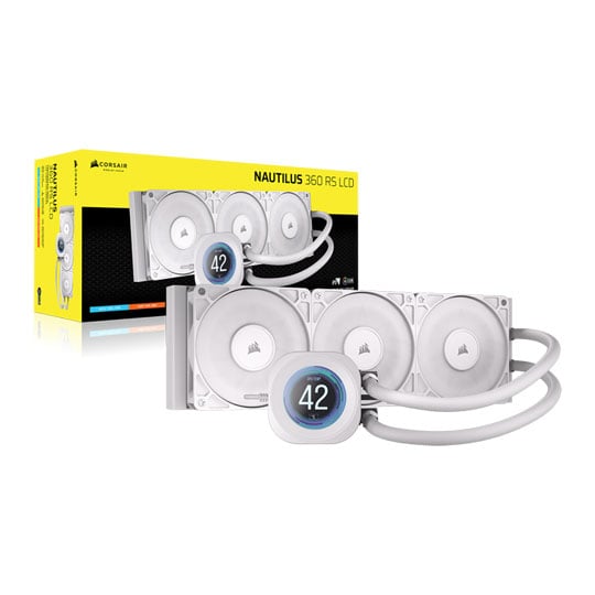 Corsair NAUTILUS 360 RS LCD Intel / AMD CPU Liquid Cooler White
