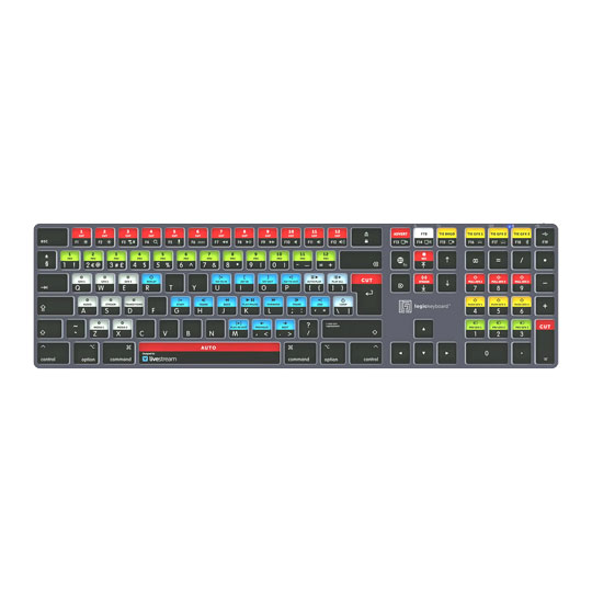 LogicKeyboard Vimeo Livestream TITAN Wireless Backlit Keyboard, Mac, BT 5.1, USB-C, Colour Coded